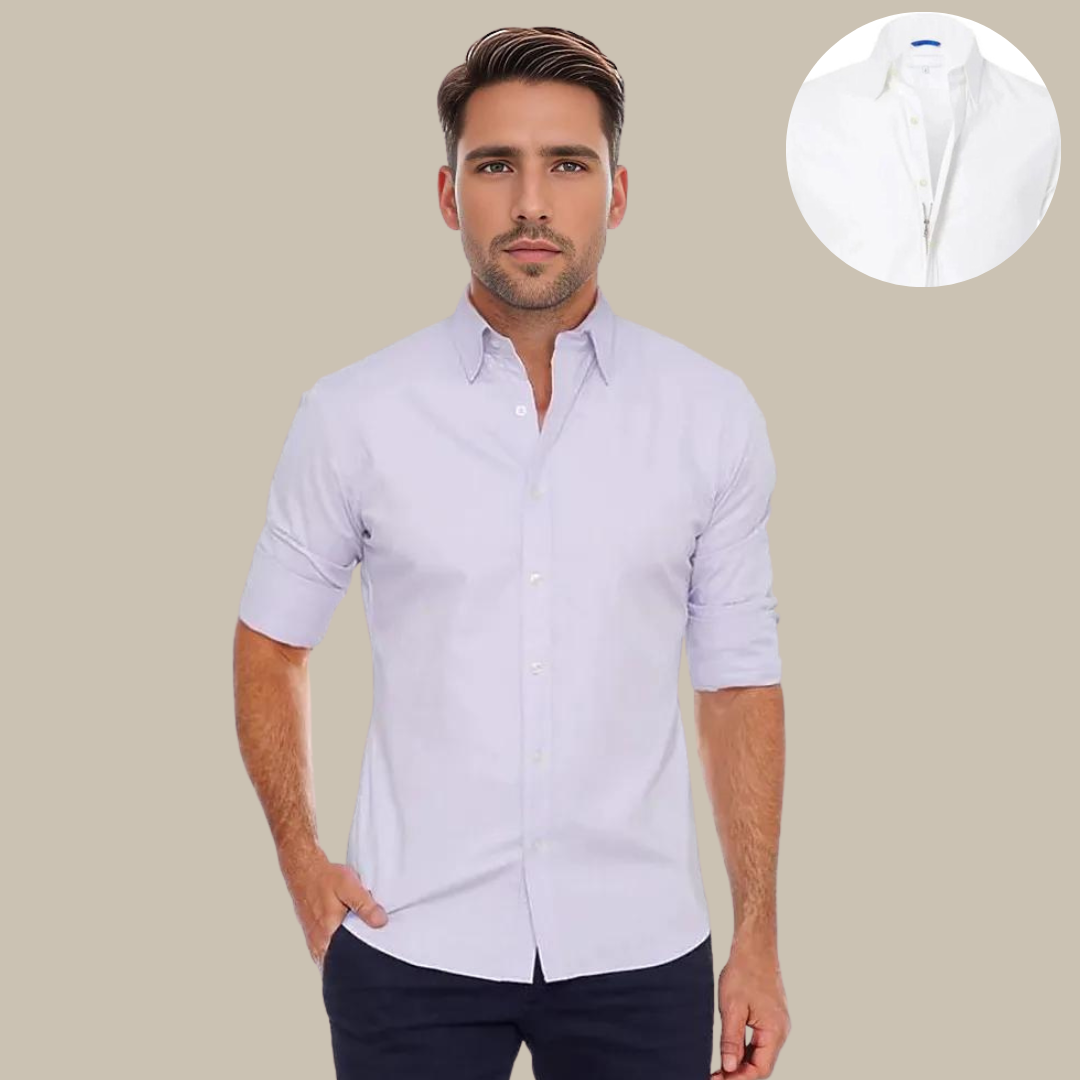 Easy Care Men's Zip Shirt for Work