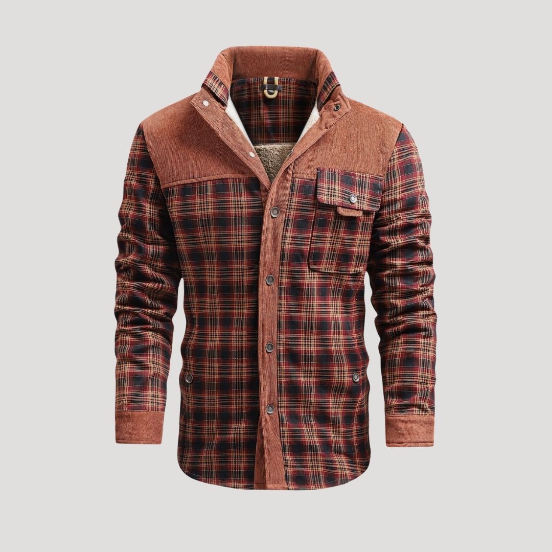 Thermal Waterproof Checked Winter Coat