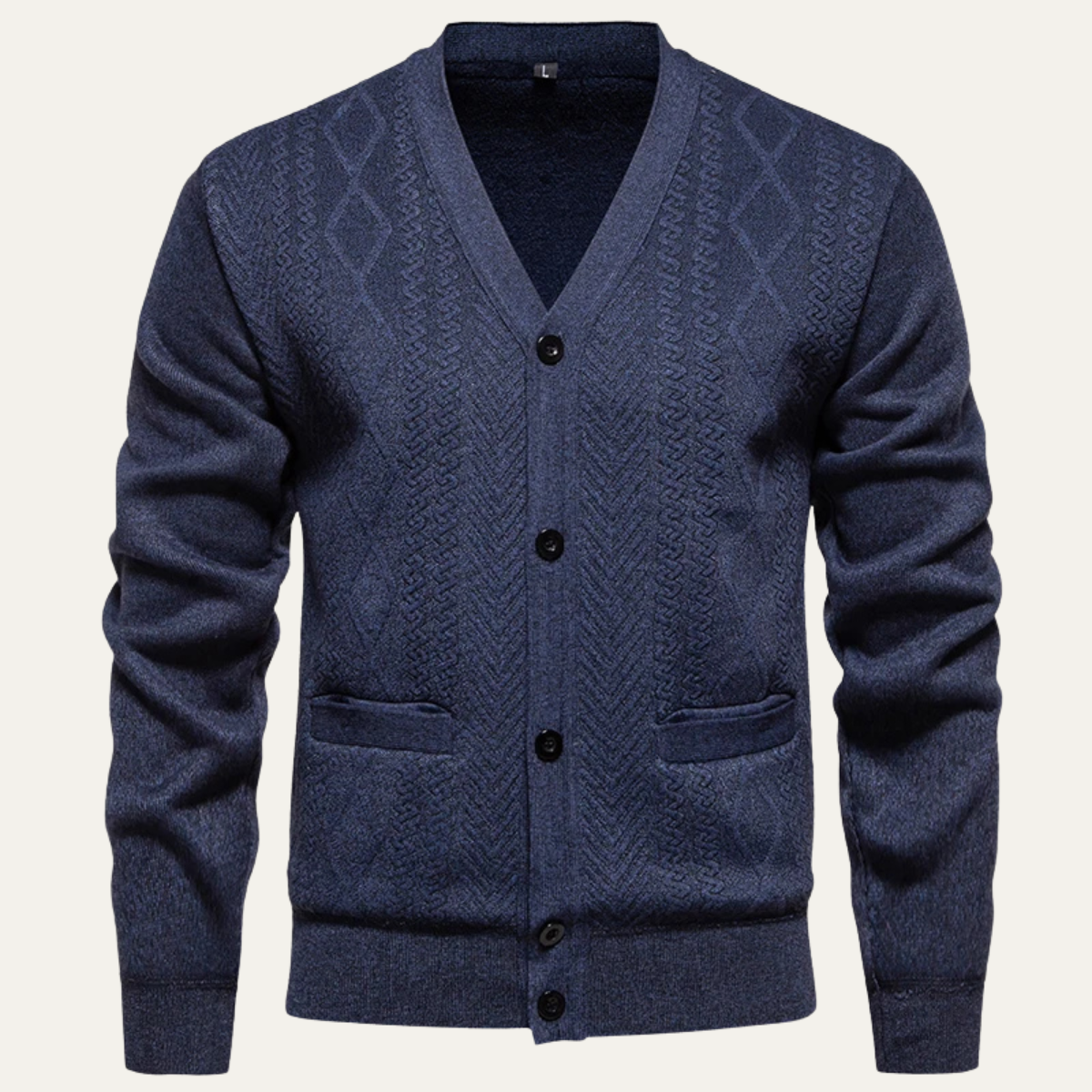Slim Fit Men's Knit V Neck Sweater Cardigan