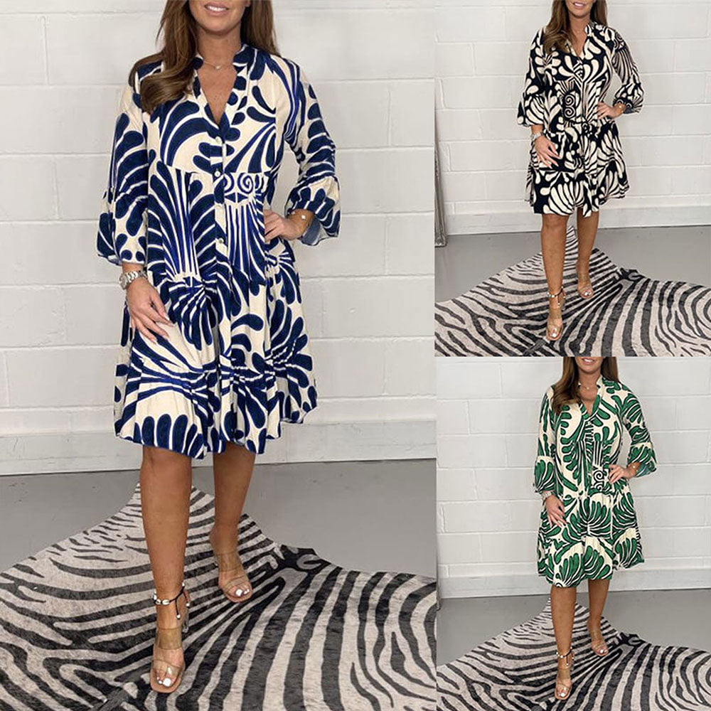 Printed Swing Dress
