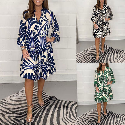 Printed Swing Dress