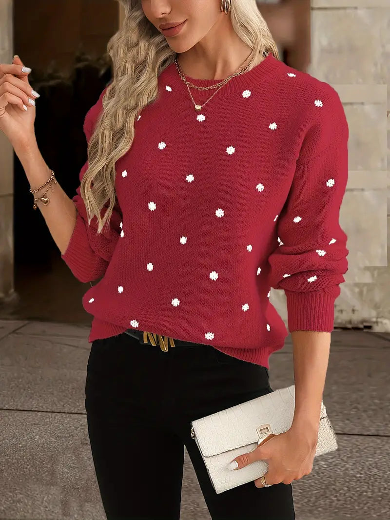 Cozy Ladies Thermal Crew Neck Sweater