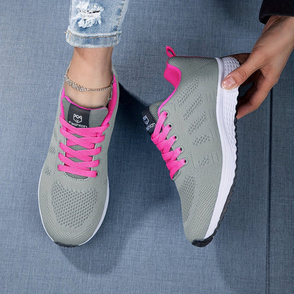 Women’s Lightweight Athletic Sneakers with Mesh and Laces