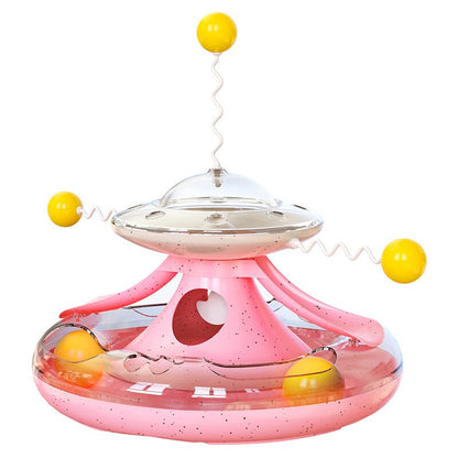 Turntable Cat Toy Puzzle Leakage Food Toy for Cats