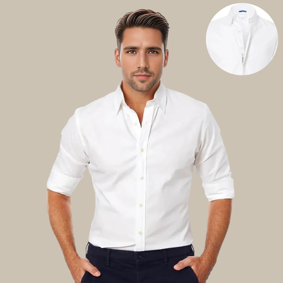 Easy Care Men's Zip Shirt for Work