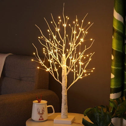 LED Lighted Birch Tree Table Lamp