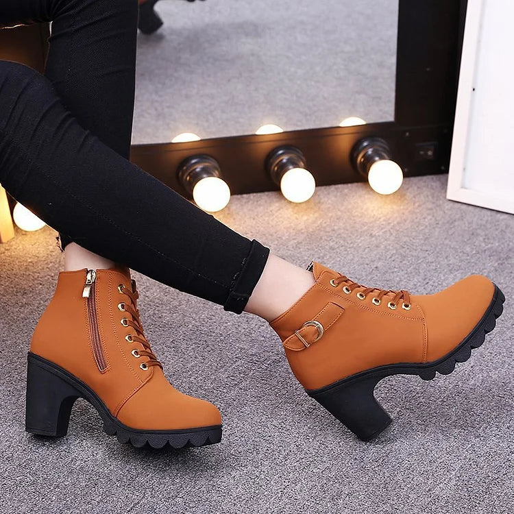 Sexy High Heel Lace-Up Ankle Boots for Women