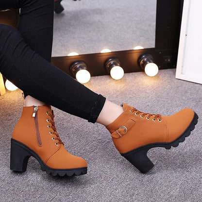 Sexy High Heel Lace-Up Ankle Boots for Women