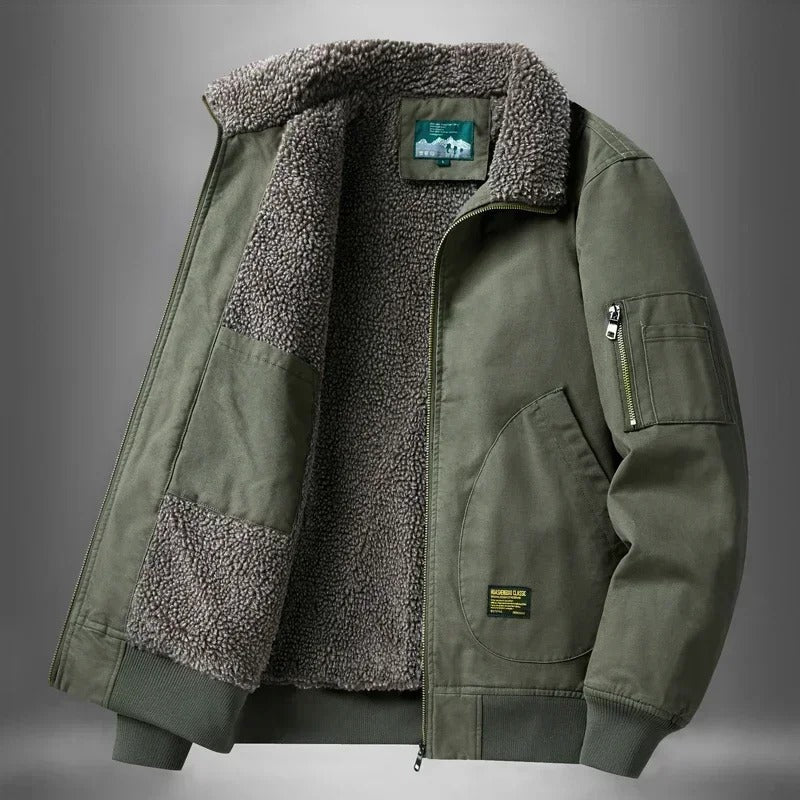 Cozy Insulated Leather Coat