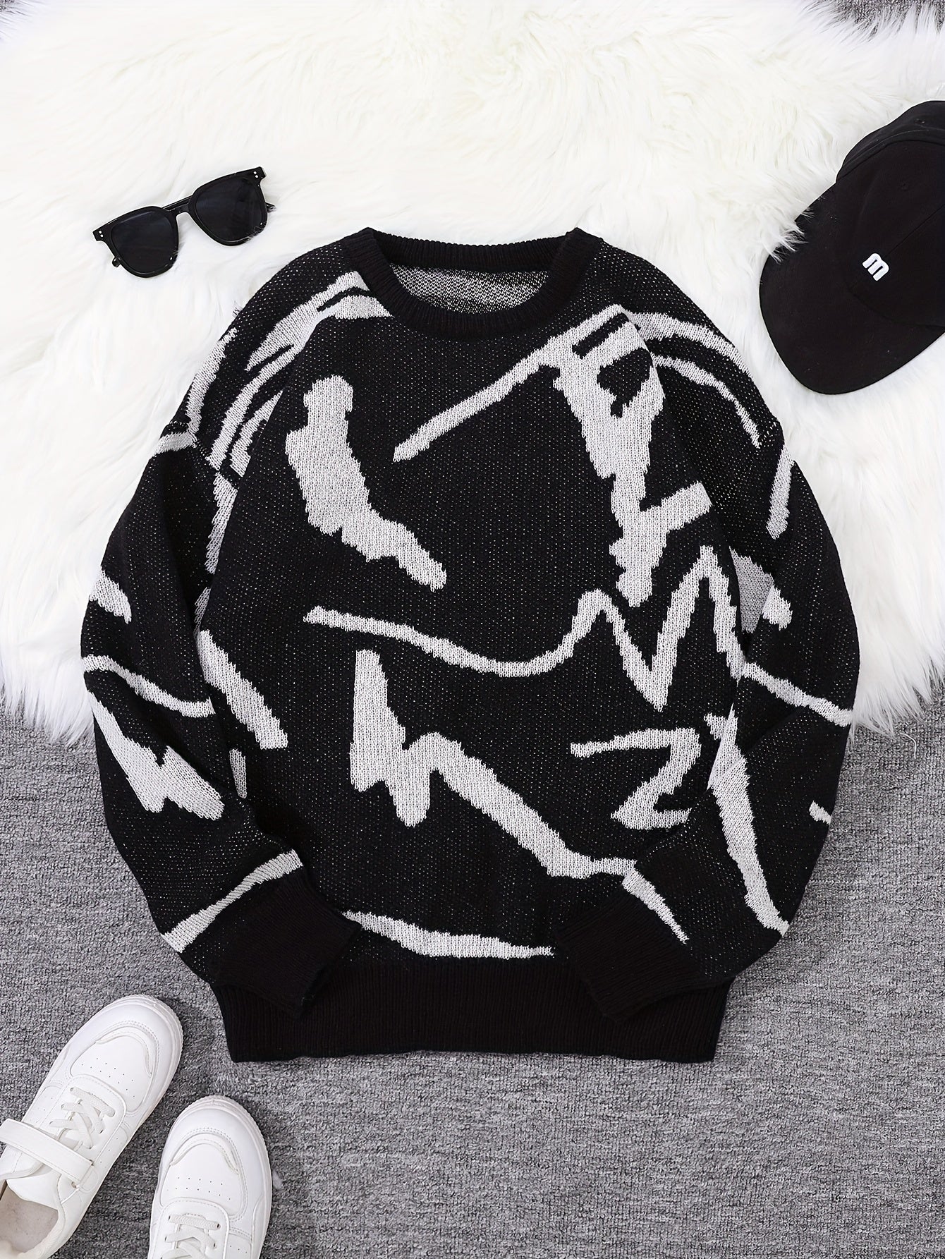 Soft Graphic Crew Neck Winter Sweatshirt