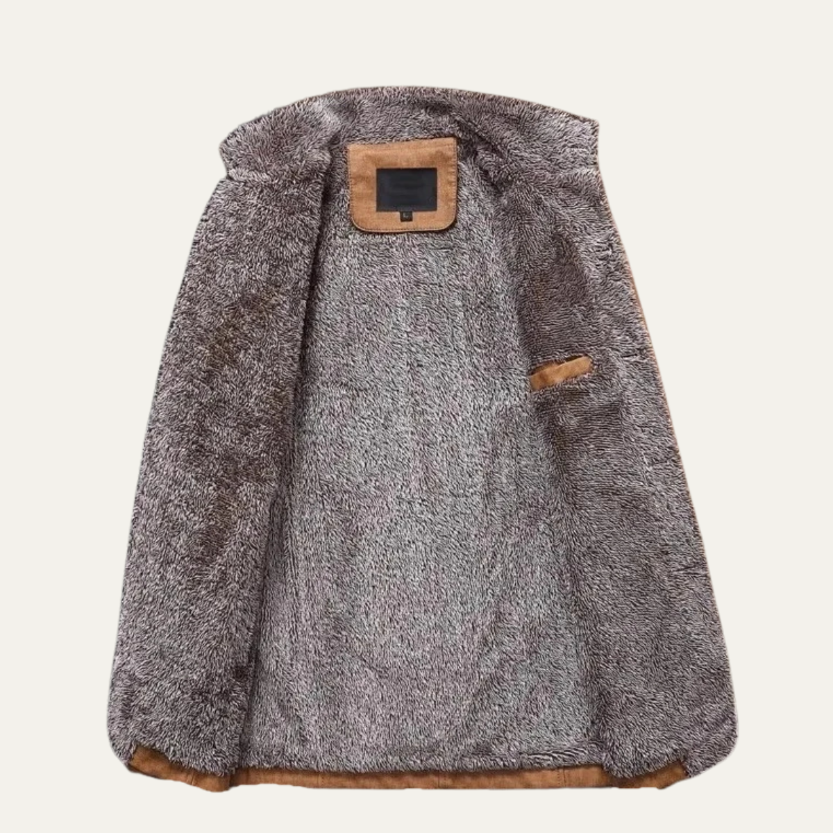 Insulated Mens Leather Fleece Lined Parka Coat