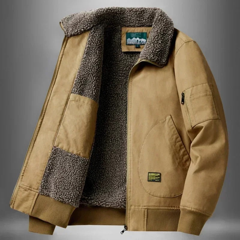 Cozy Insulated Leather Coat
