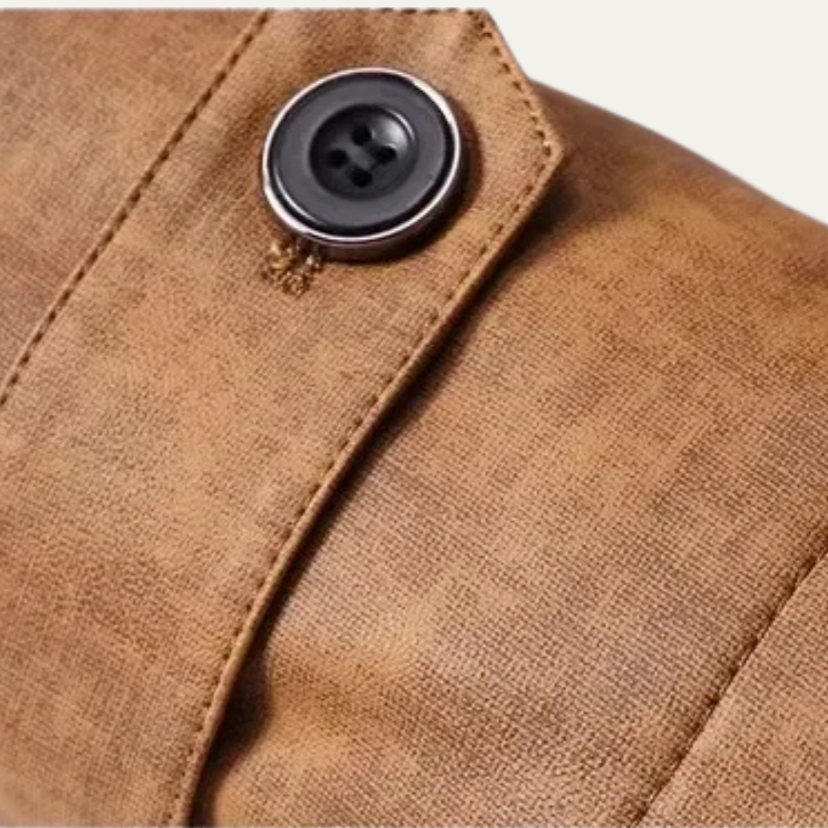 Insulated Mens Leather Fleece Lined Parka Coat