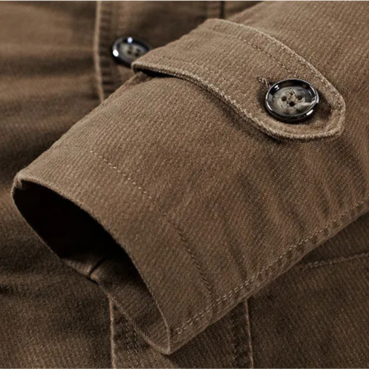 Classic Plaid Lined Men's Outdoor Coat