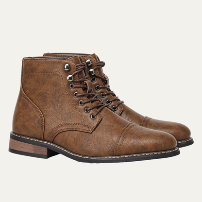 Tough Leather Lace Up Men's Ankle Boots