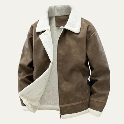 Warm Suede Aviator Jacket for Men
