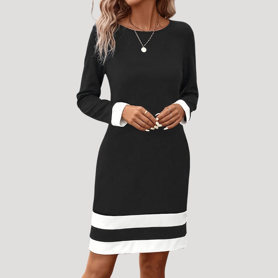 Elegant Black Long Sleeve Dress for Women