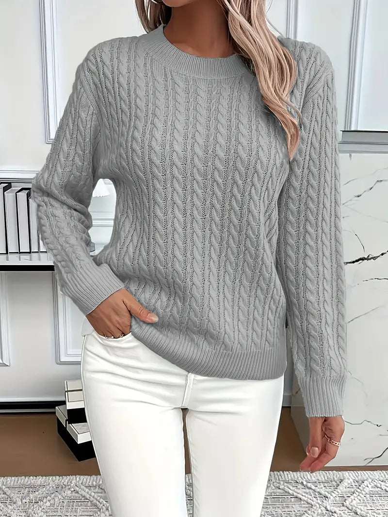 Soft Ladies Cable Knit Winter Sweater