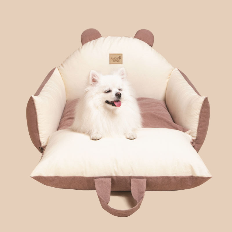 Bear Ears Pet Car Safety Bed Dog Car Seat Bed