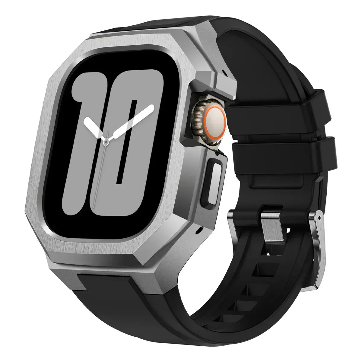 Colorful Silicone Apple Watch Band With Silver Case