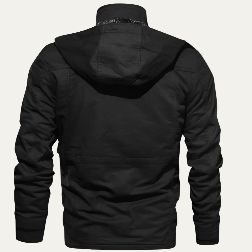 Warm Mens Faux Fur Lined Coat