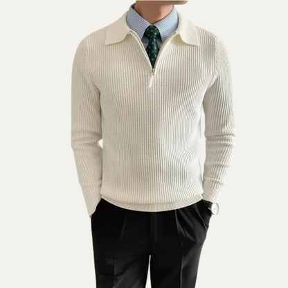 Men's Classic Fit Zip Neck Sweater