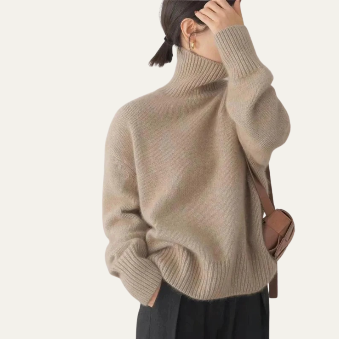 Relaxed Fit Crew Neck Knit Winter Sweater