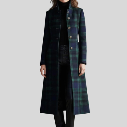 Classic Red Plaid Winter Coat