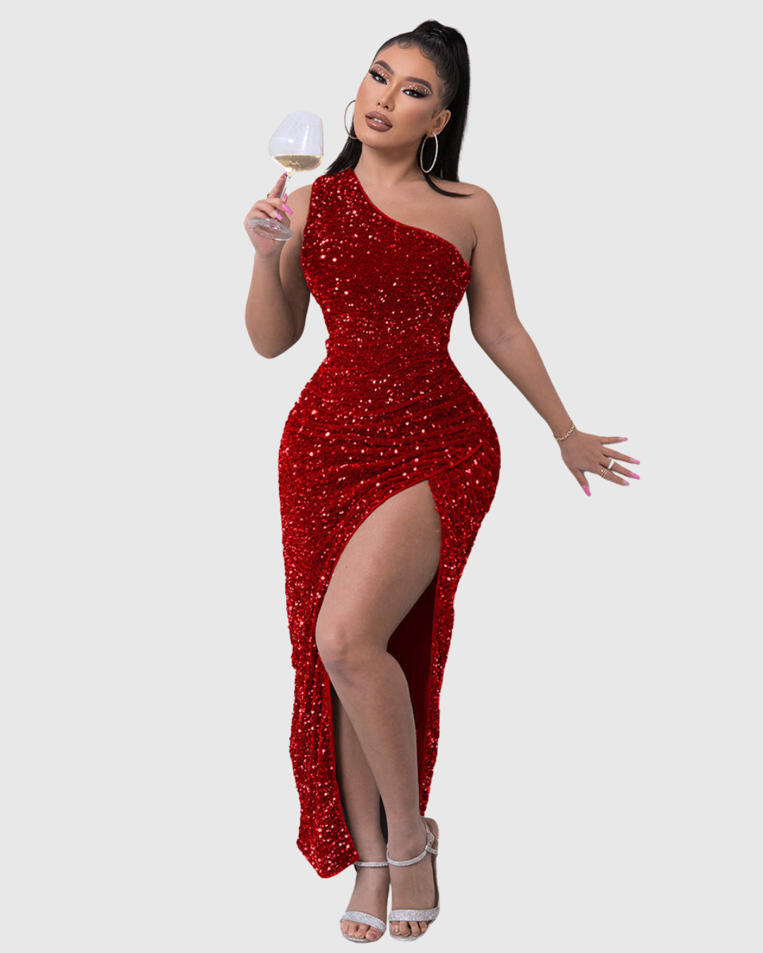 Elegant One Shoulder Formal Gown