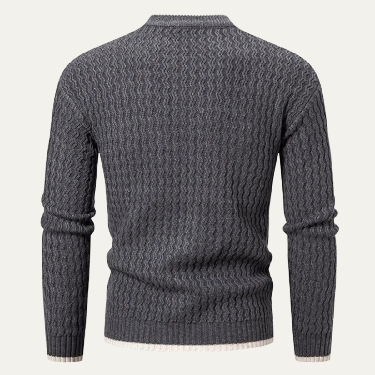 Men's Cozy Cable Knit Crew Neck Sweater