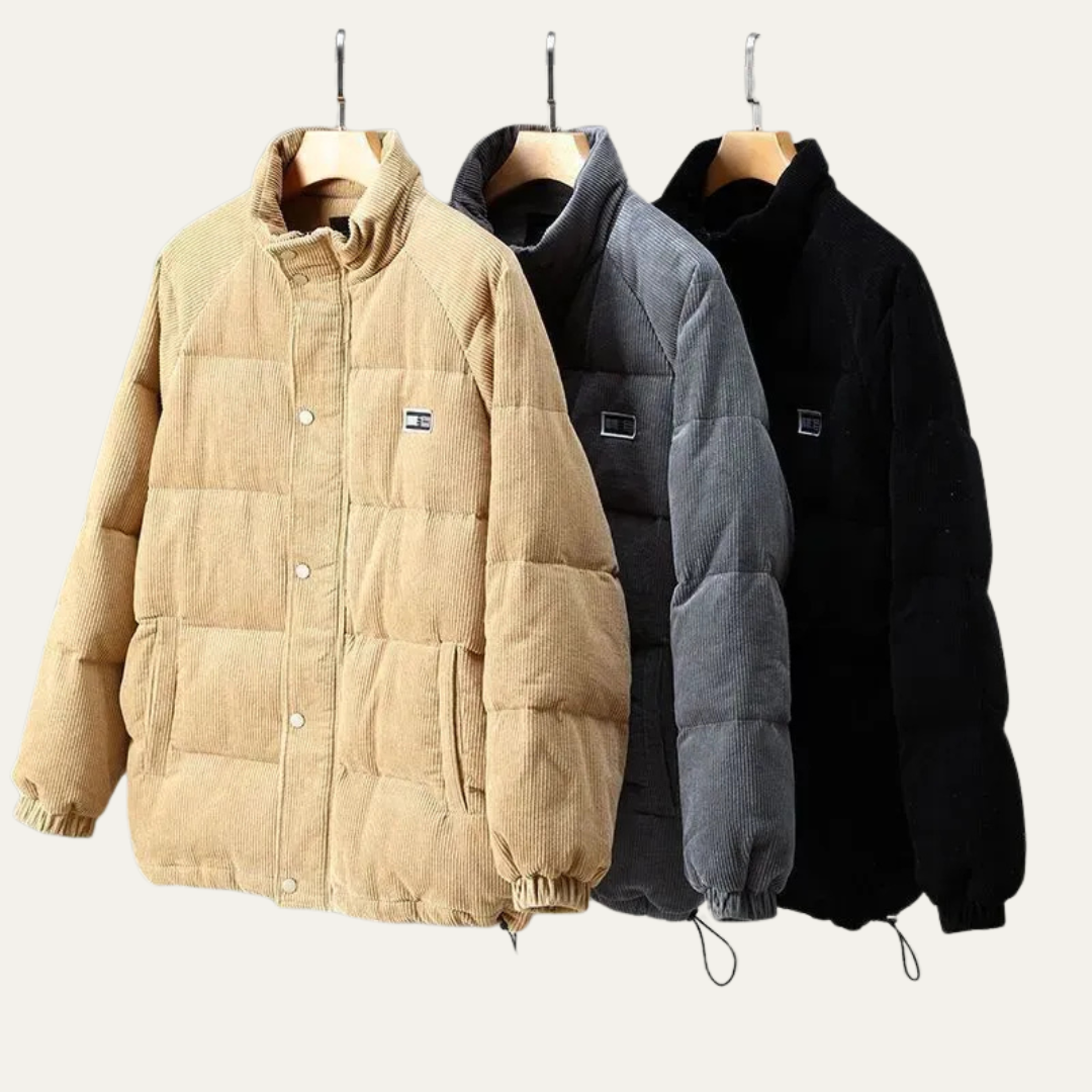 Warm Insulated Quilted Puffer Coat for Men - OutfitLondon