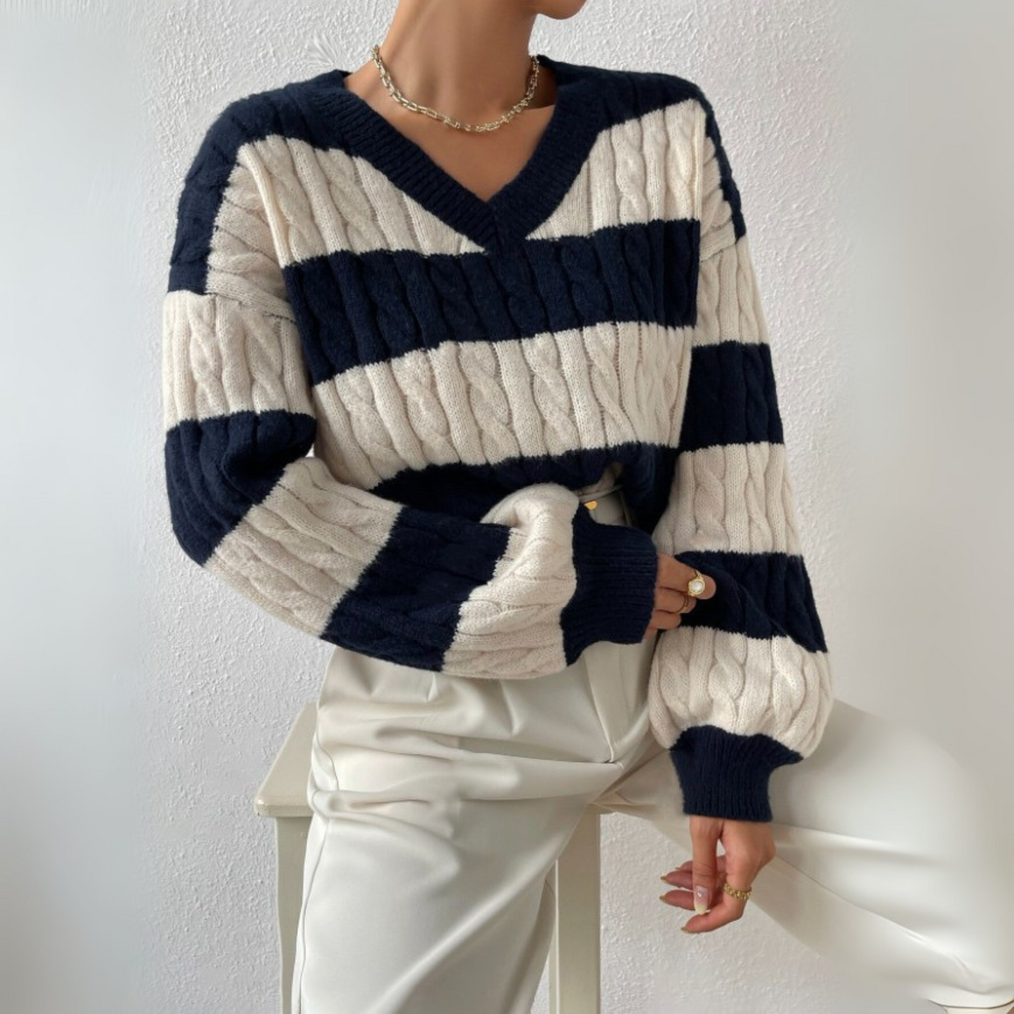 Soft Relaxed Fit V-Neck Sweater