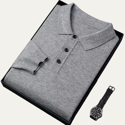 Luxury Soft Knit Polo Shirt for Men