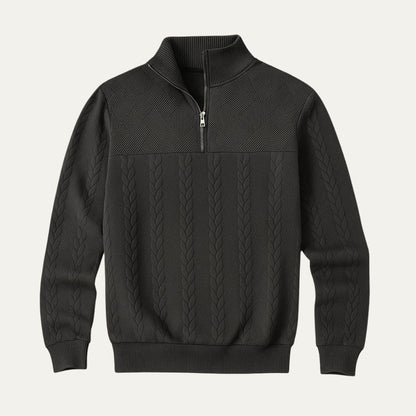 Classic Crew Neck Men's Cable Knit Sweater
