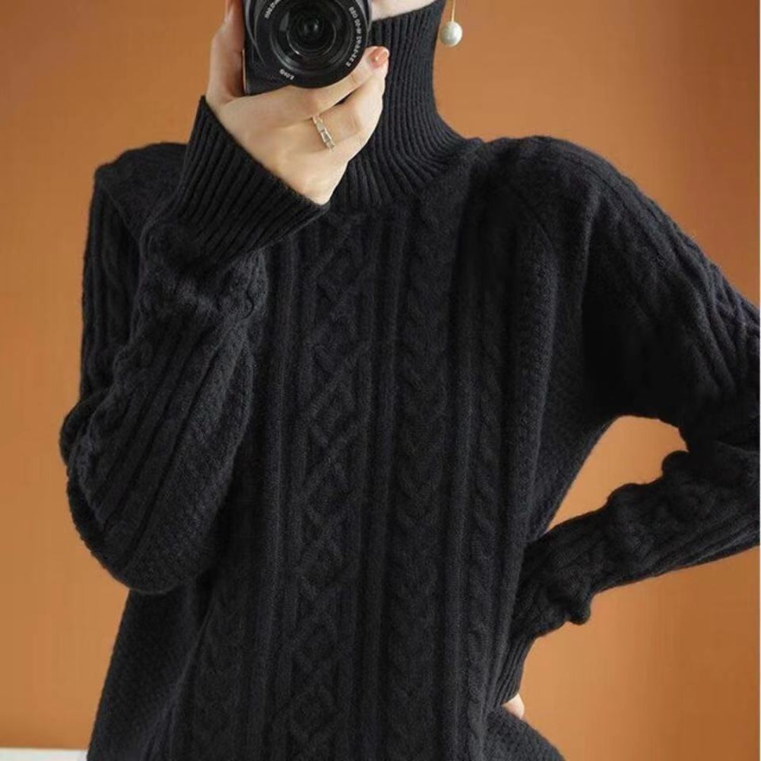 Cozy Women's Turtleneck Knit Sweater