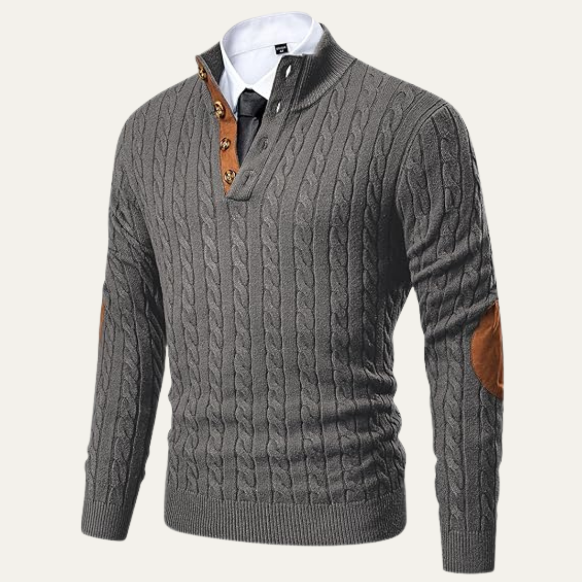 Classic Men's Cable Crew Neck Sweater