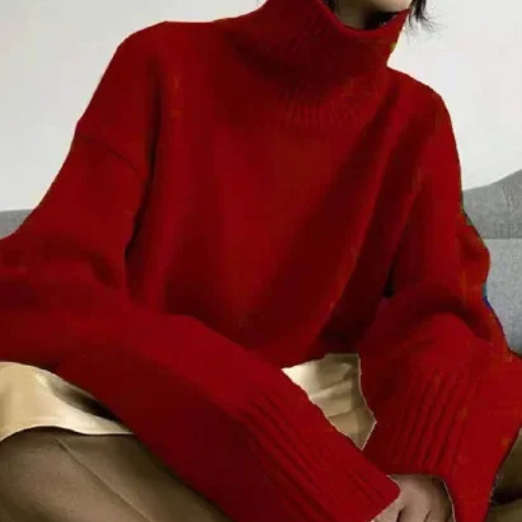 Cozy Heavyweight Knit Crew Neck Sweater - OutfitLondon
