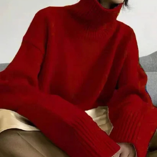Cozy Heavyweight Knit Crew Neck Sweater - OutfitLondon
