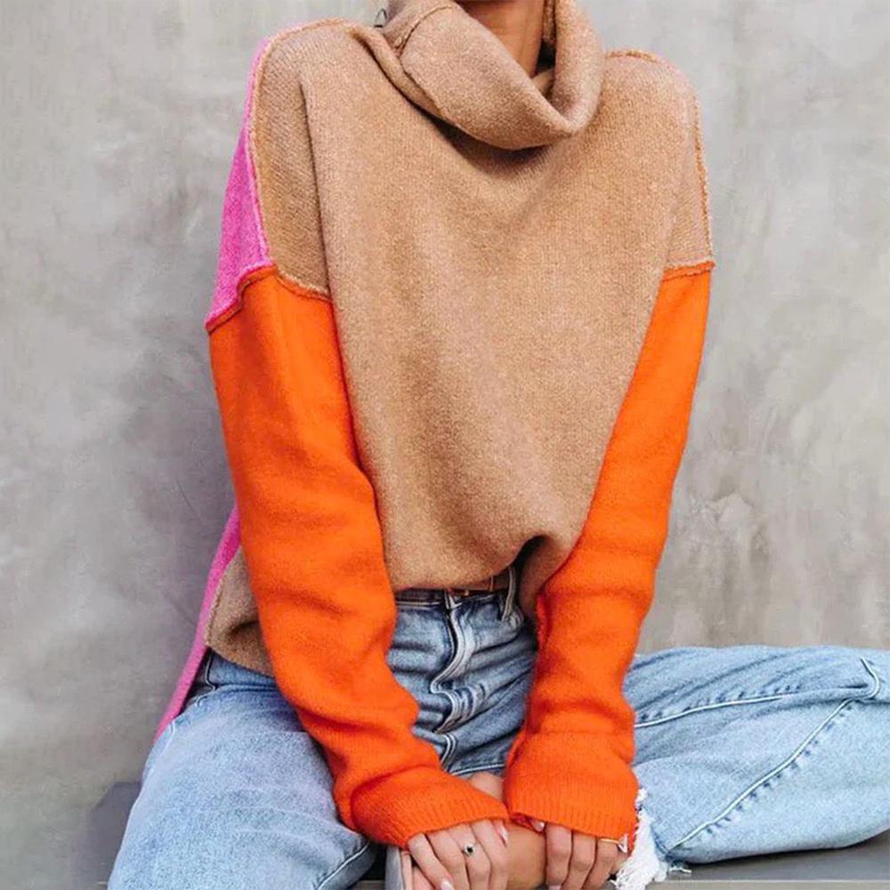 Soft Pink Warm Cable Knit Sweater - OutfitLondon