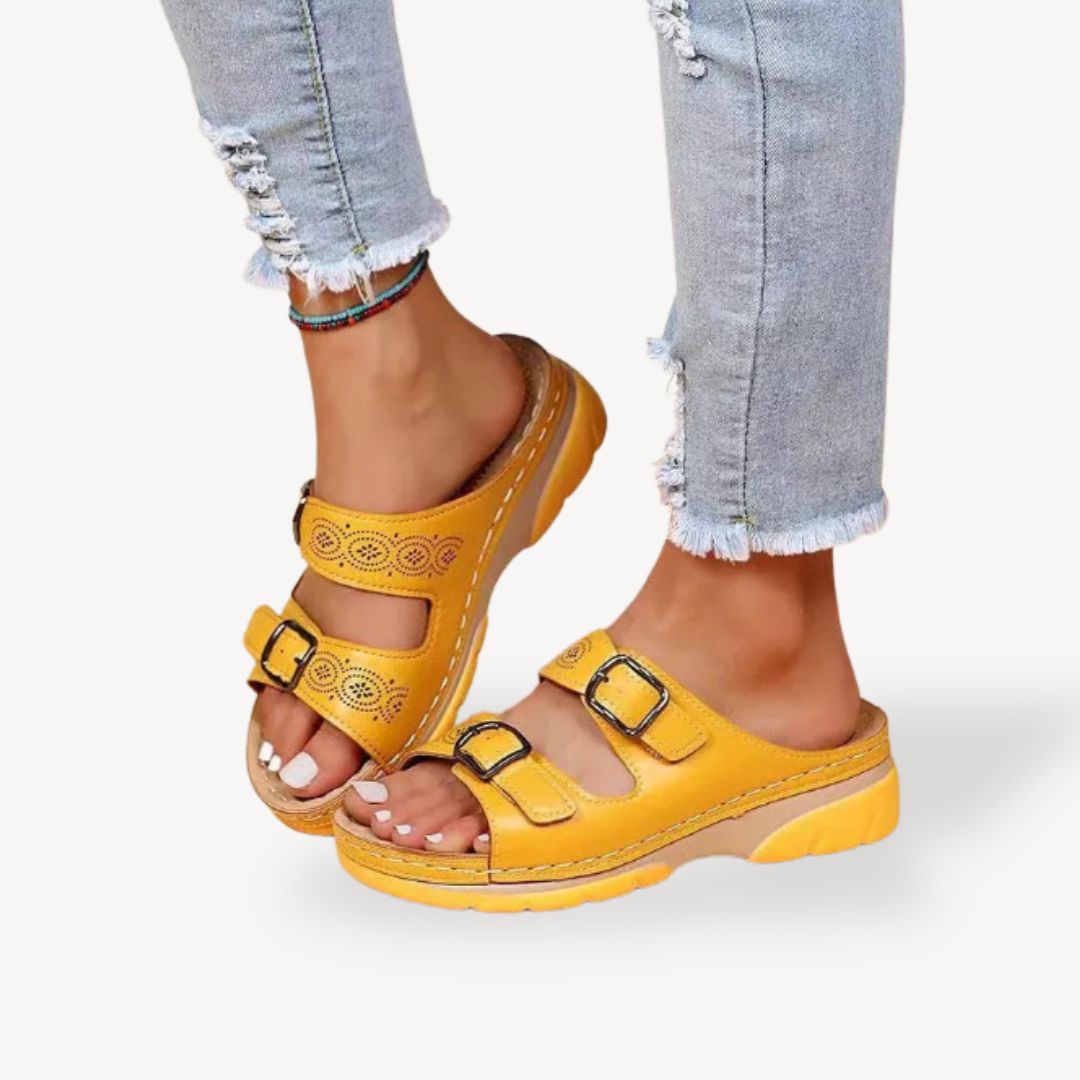 Supportive Soft Strap Sandals for Women PU