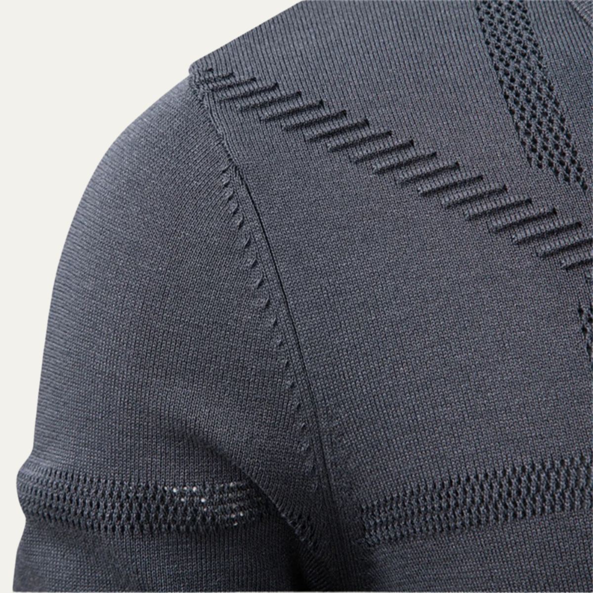 Slim Fit Men's Breathable Knit Polo Sweater