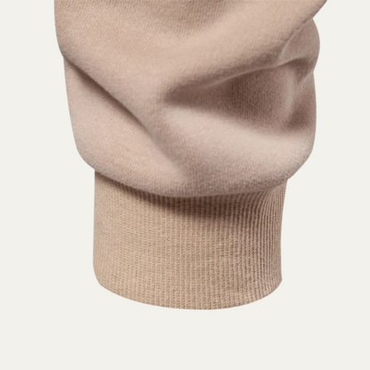 Relaxed Fit Men's Crew Neck Sweater with Pocket