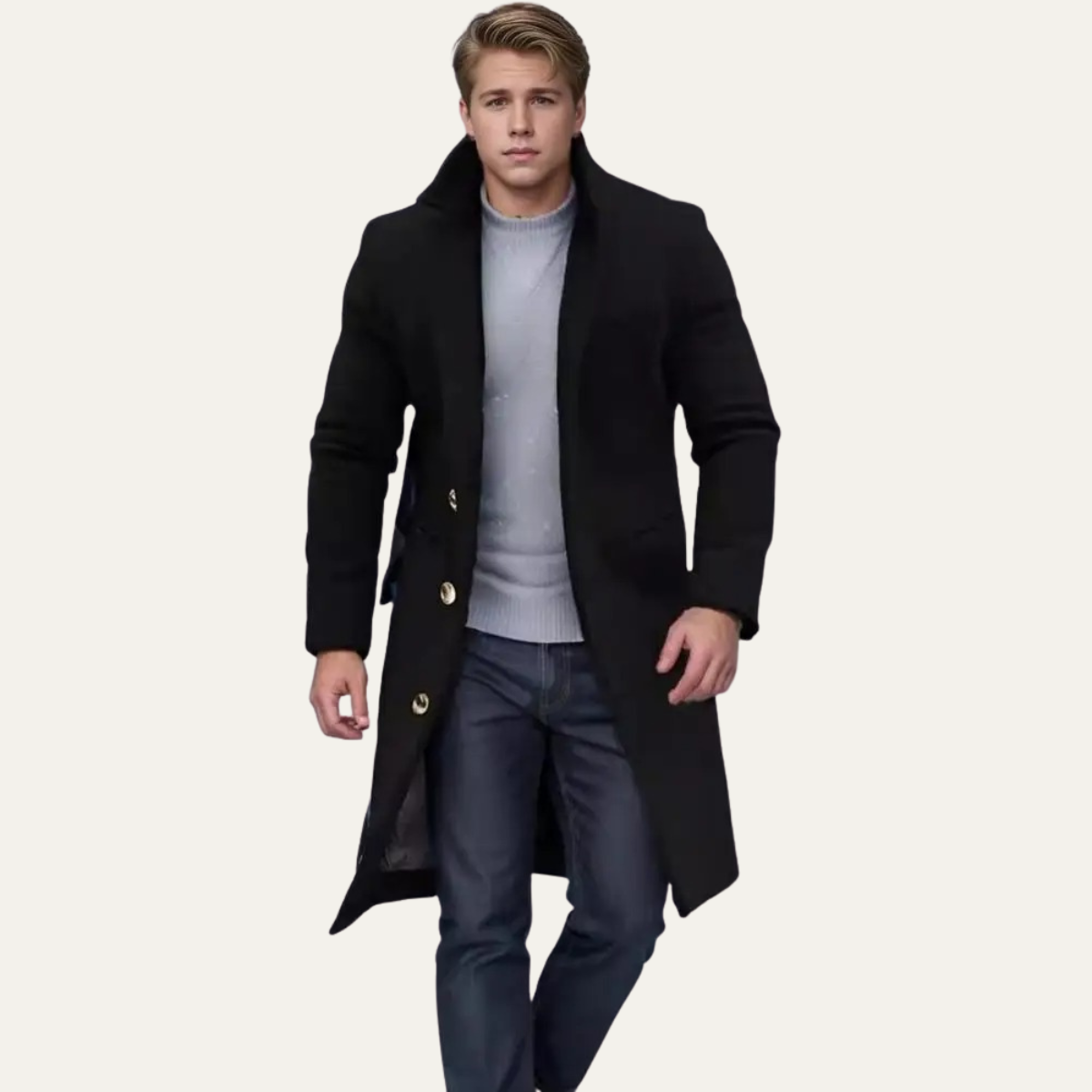 Classic Men's Warm Wool Winter Coat