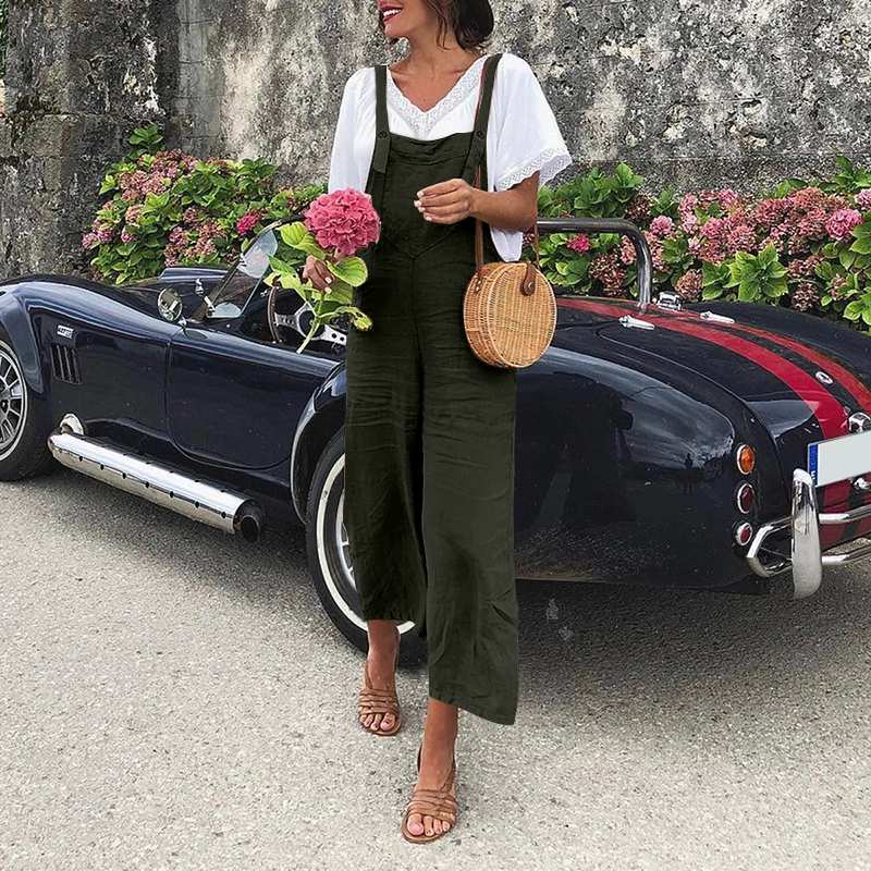 Relaxed Fit Blue Jean Jumpsuit for Ladies
