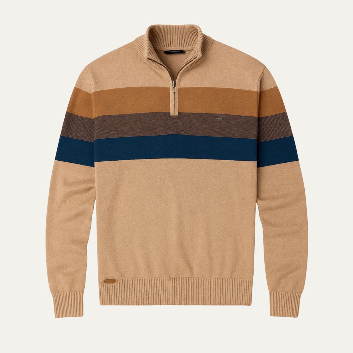 Men's Classic Crew Neck Stripe Sweater