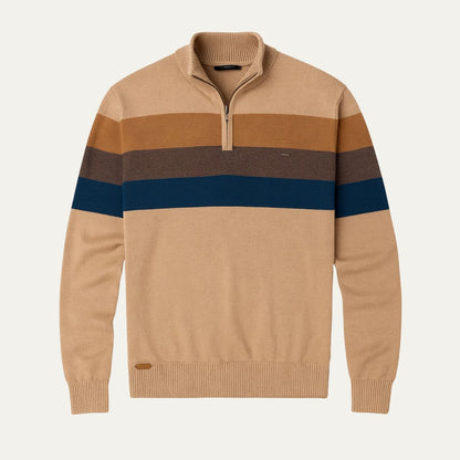 Men's Classic Crew Neck Stripe Sweater