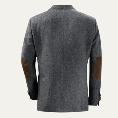 Classic Men's Tweed Wool Blazer Jacket