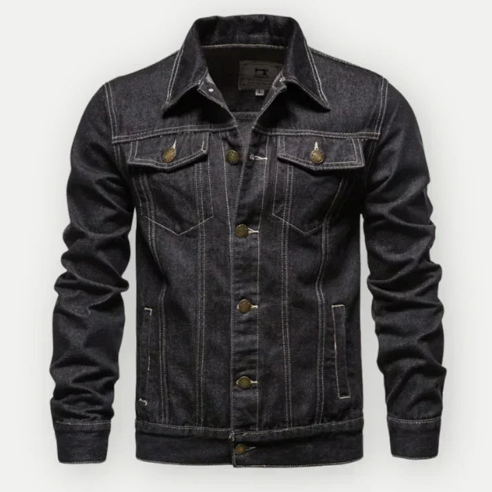 Classic Blue Trucker Jacket: Fashionable Fit - OutfitLondon