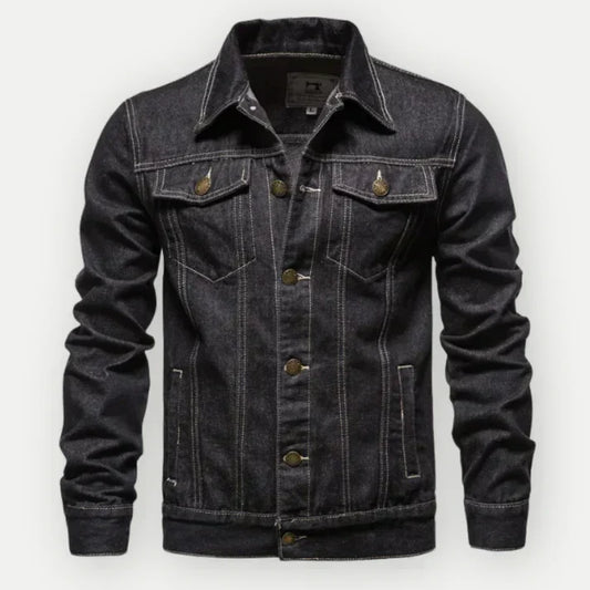 Classic Blue Trucker Jacket: Fashionable Fit - OutfitLondon