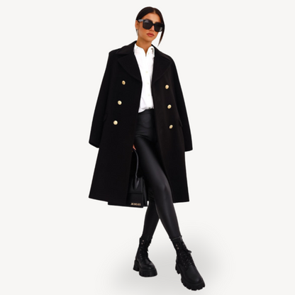 Luxurious Ladies Long Wool Trench Coat